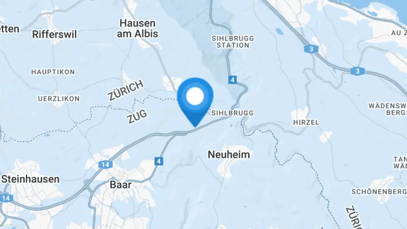 Karte: Selfstorage Baar, Sihlbruggstrasse