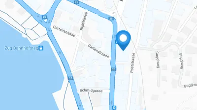 Karte: Selfstorage Zug, Bahnhof